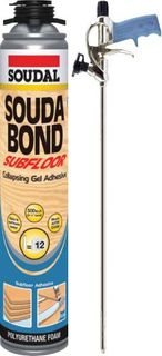 SOUDAL SOUDABOND SUBFLOOR ADHESIVE GUN (SCREW TOP) BROWN 836ML