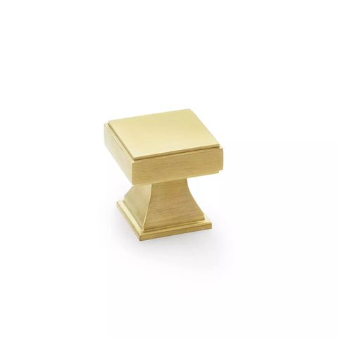 KENSINGTON KNOB 30MM SATIN BRASS PVD (CASTELLA)