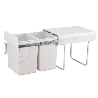 WASTE BIN SOFT CLOSE 2X20LT - DOOR MOUNT