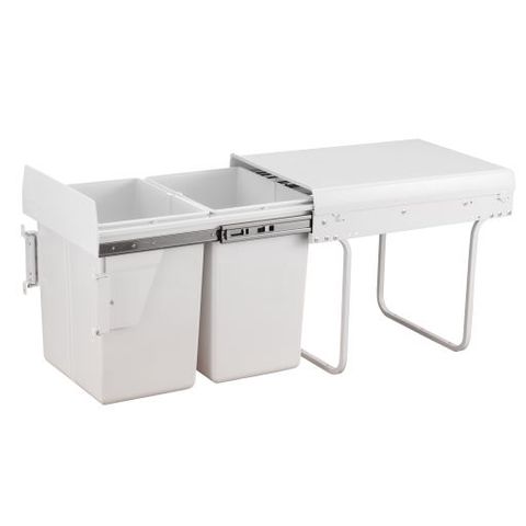 WASTE BIN SOFT CLOSE 2X20LT - DOOR MOUNT
