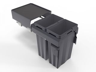 DELUXE MAX BIN SET ANTHRACITE 2X31L (SUIT 400MM CABINETS)