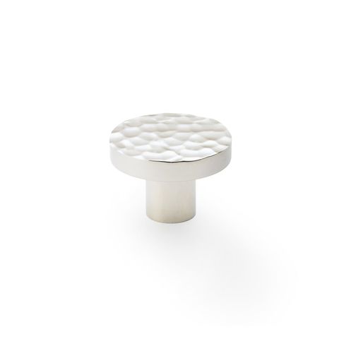 BEXHILL KNOB 38MM HAMMERED POLISHED NICKEL (CASTELLA)