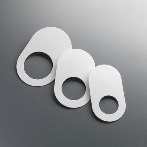 PLASTIC SHELF AND WASTE COVER 40MM WHITE