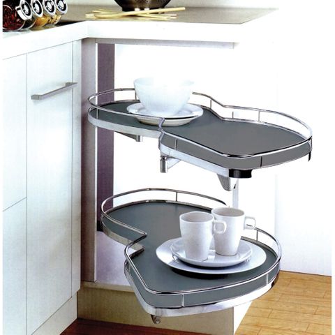 KIDNEY CORNER SHELVES (RIGHT) 815WX510DX600-700H (SUIT 900MM)
