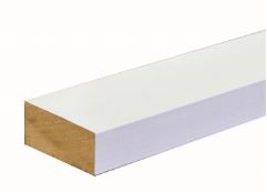 WHITE WRAP PVC RAIL 3600X42X18