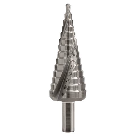 DRILL STEP HSS 4-30MM 14 STEP SPIRAL FLUTE