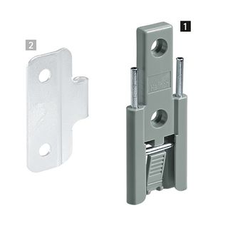 HET WINGLINE L CENTRE HINGE, SCREW ON FAST ASSEMBLY - GREY