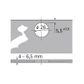 HET INTERMAT (9904) GLASS DOOR HINGE 95o INSET (COVER CAP ORDER 70712) - SCREW ON