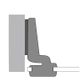 HET INTERMAT (9904) GLASS DOOR HINGE 95o INSET (COVER CAP ORDER 70712) - SCREW ON