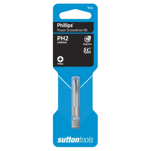 SCREWDRIVER BIT 25MM PHILLIPS (2PK)