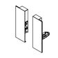 DTC DRAGON PRO 127MM INNER DRAWER FRONT FIXING BRACKET PAIR, TILT ADJUST (SILK WHITE)
