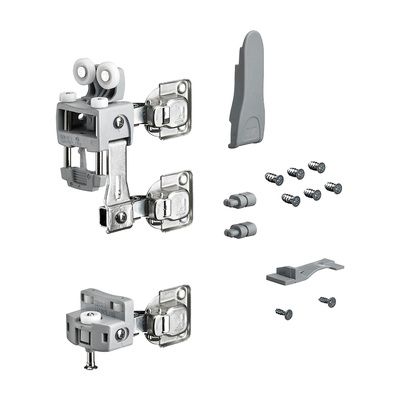 HET WINGLINE L, SET OF RUNNING COMPONENTS WITH BOTTOM RUNNER, SELF CLOSING FEATURE, 25KG GREY