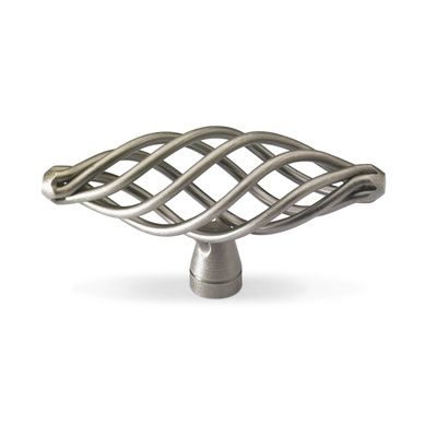 HET KNOB VALENTIA L79MM H41MM - PEWTER EFFECT