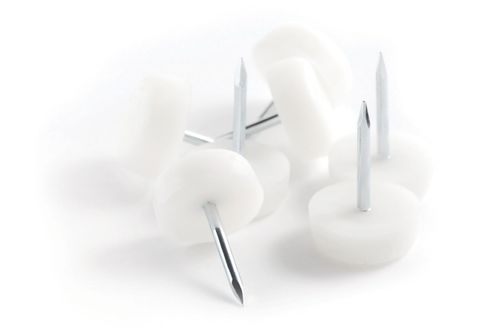 FURNITURE GLIDE ROUND WHITE 16MM (1000PK)