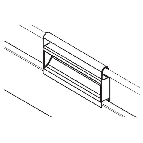 DTC SMOOTH INSET DRAWER HANDLE, SUITS HIGH INSET DRAWER (WHITE)