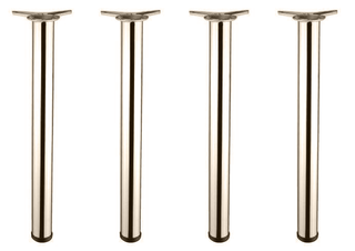 ROUND LEG ADJUST, BRUSHED NICKEL, 60X(710-740)MM