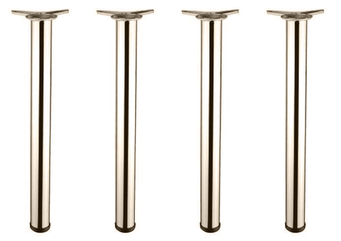 ROUND LEG ADJUST, BRUSHED NICKEL, 60X(710-740)MM