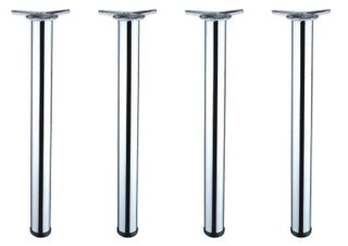 ROUND LEG ADJUST, POLISHED CHROME 60X(865-895)MM