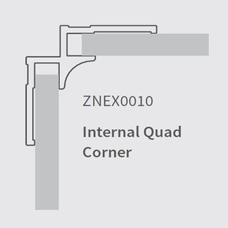 ZENOLITE 4MM INTERNAL QUAD CORNER 2500MM