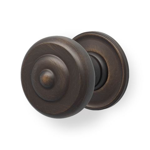 DECADE KNOB & BACKPLATE 38MM BRONZE (CASTELLA)