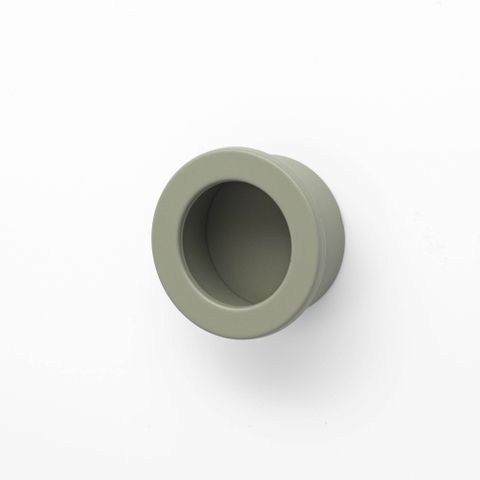 FLUSH PULL 30MM ROUND DUSTY OLIVE (CASTELLA)