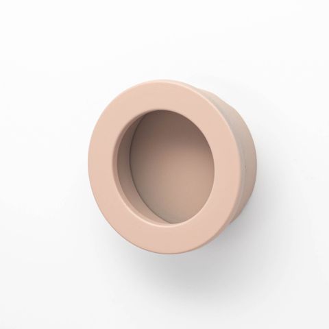 FLUSH PULL 40MM ROUND DUSTY ROSE (CASTELLA)
