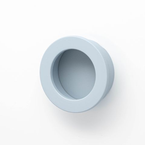 FLUSH PULL 40MM ROUND DUSTY BLUE (CASTELLA)