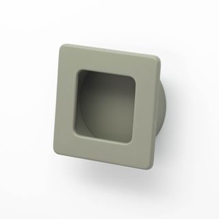 SQUARE FLUSH PULL 39MM ROUND DUSTY OLIVE (CASTELLA)