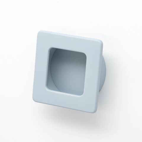 SQUARE FLUSH PULL 39MM ROUND DUSTY BLUE (CASTELLA)