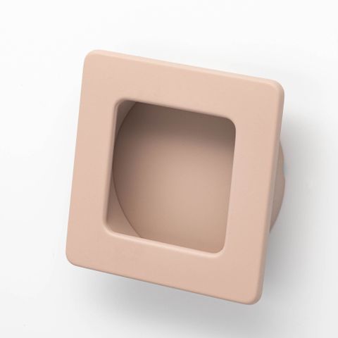 SQUARE FLUSH PULL 50MM ROUND DUSTY ROSE (CASTELLA)
