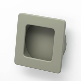 SQUARE FLUSH PULL 50MM ROUND DUSTY OLIVE (CASTELLA)