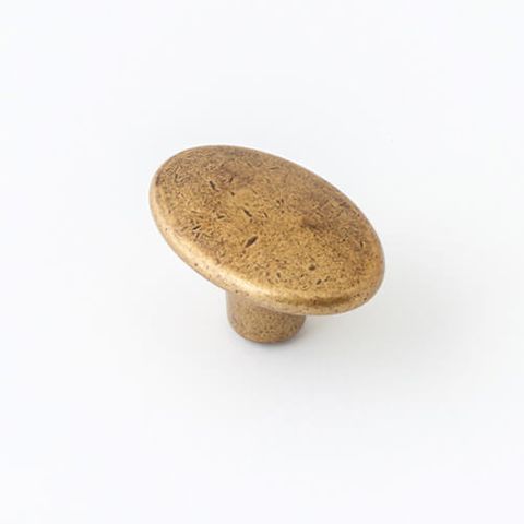 CENTURY OVAL KNOB 37MM ANTIQUE BRASS (CASTELLA)