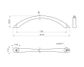 TAPERED BOW HANDLE BLACK NICKEL 128MM