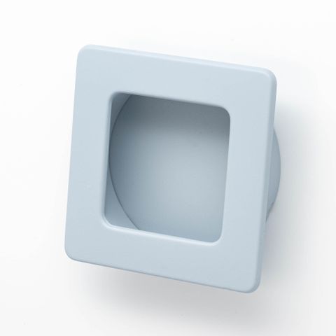 SQUARE FLUSH PULL 50MM ROUND DUSTY BLUE (CASTELLA)