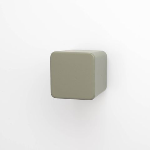 URBANE SQUARE KNOB 25MM DUSTY OLIVE (CASTELLA)