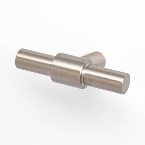 NEWPORT T-KNOB 50MM  316SS SATIN STAINLESS STEEL (CASTELLA)