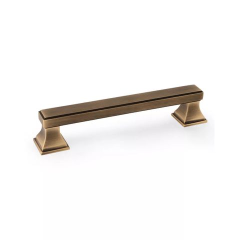 KENSINGTON HANDLE 128MM AGED BRASS (CASTELLA)