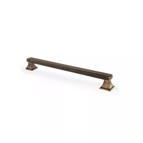 KENSINGTON HANDLE 224MM AGED BRASS (CASTELLA)