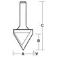60o VEE GROOVE BIT 2 - CARBIDE TIPPED
