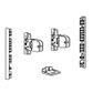 HET AVANTECH YOU CONNECTOR SET FOR INTERNAL FRONT PANEL, SYSTEM HEIGHT 101H - WHITE