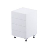 BLISS ALFRESCO 4 DRAWER CABINET 600 ALABASTER MATTE 945X600X610MM
