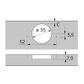 HET SENSYS 110o THIN DOOR HINGE (SHALLOW CUP) O/LAY - SCREW ON