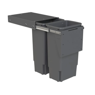 HAFELE WASTE BIN HIDEAWAY 2 X35LT CINDER