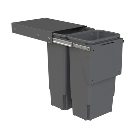 HAFELE WASTE BIN HIDEAWAY 2 X35LT CINDER