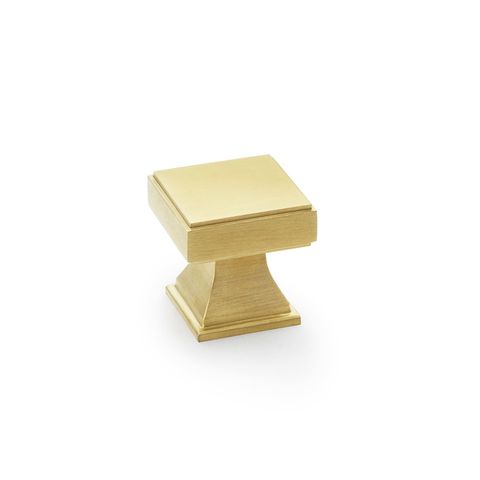 KENSINGTON KNOB 30MM SATIN BRASS PVD (CASTELLA)