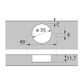 HET SENSYS 165o HING EZERO PROTRUSION (NON SOFT CLOSE) - SCREW ON