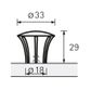 HET EBURACO 33MM KNOB - PEWTER EFFECT