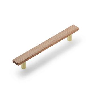 LENAH 288MM CABINET HANDLE - TASMANIAN OAK - SATIN BRASS