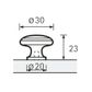 HET KNOB SALEMI 30MM - BRUSHED STAINLESS