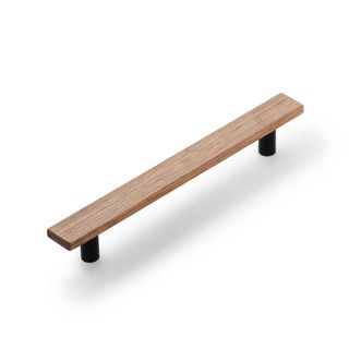 LENAH 224MM CABINET HANDLE - TASMANIAN OAK - MATT BLACK